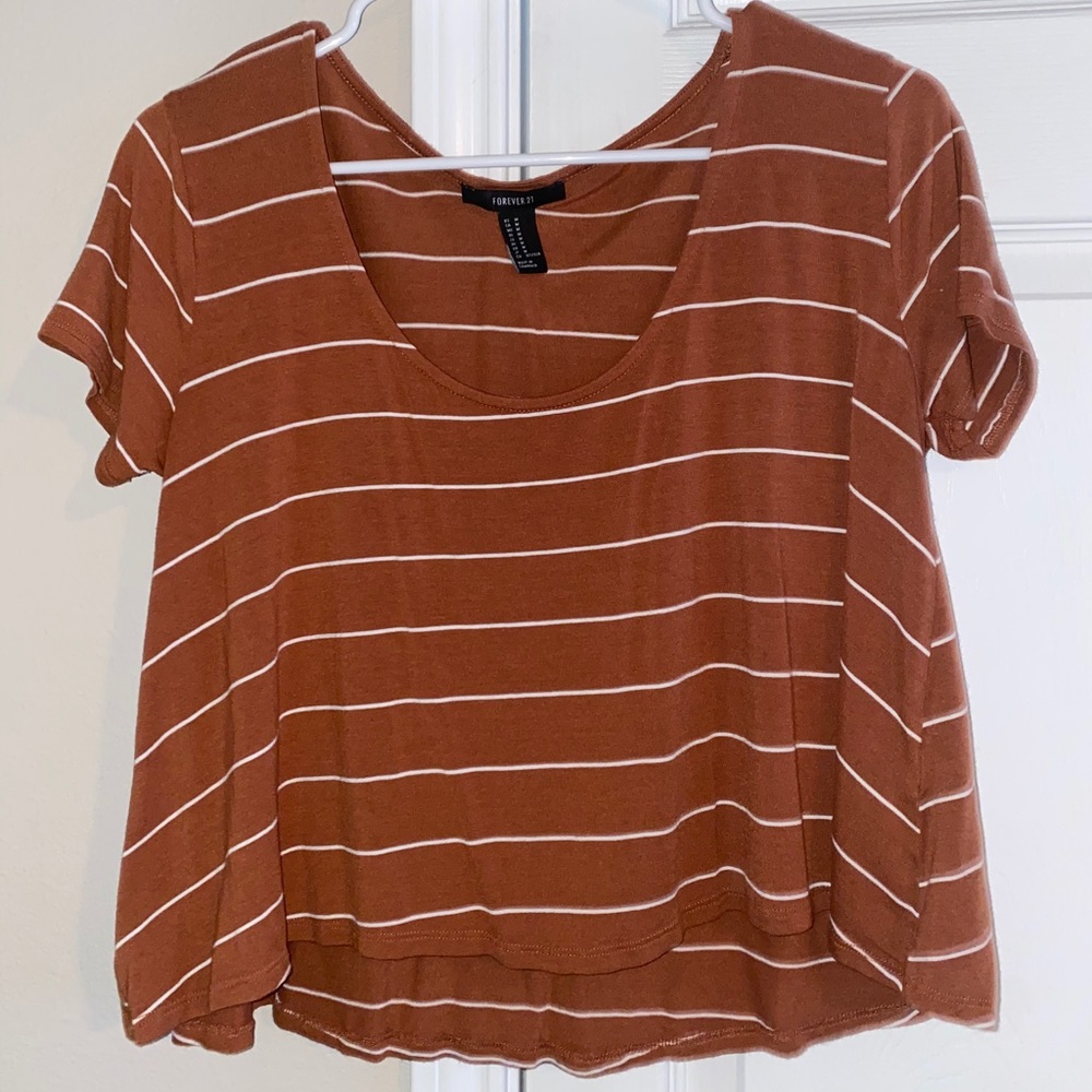 Striped Off the Shoulder Crop Top